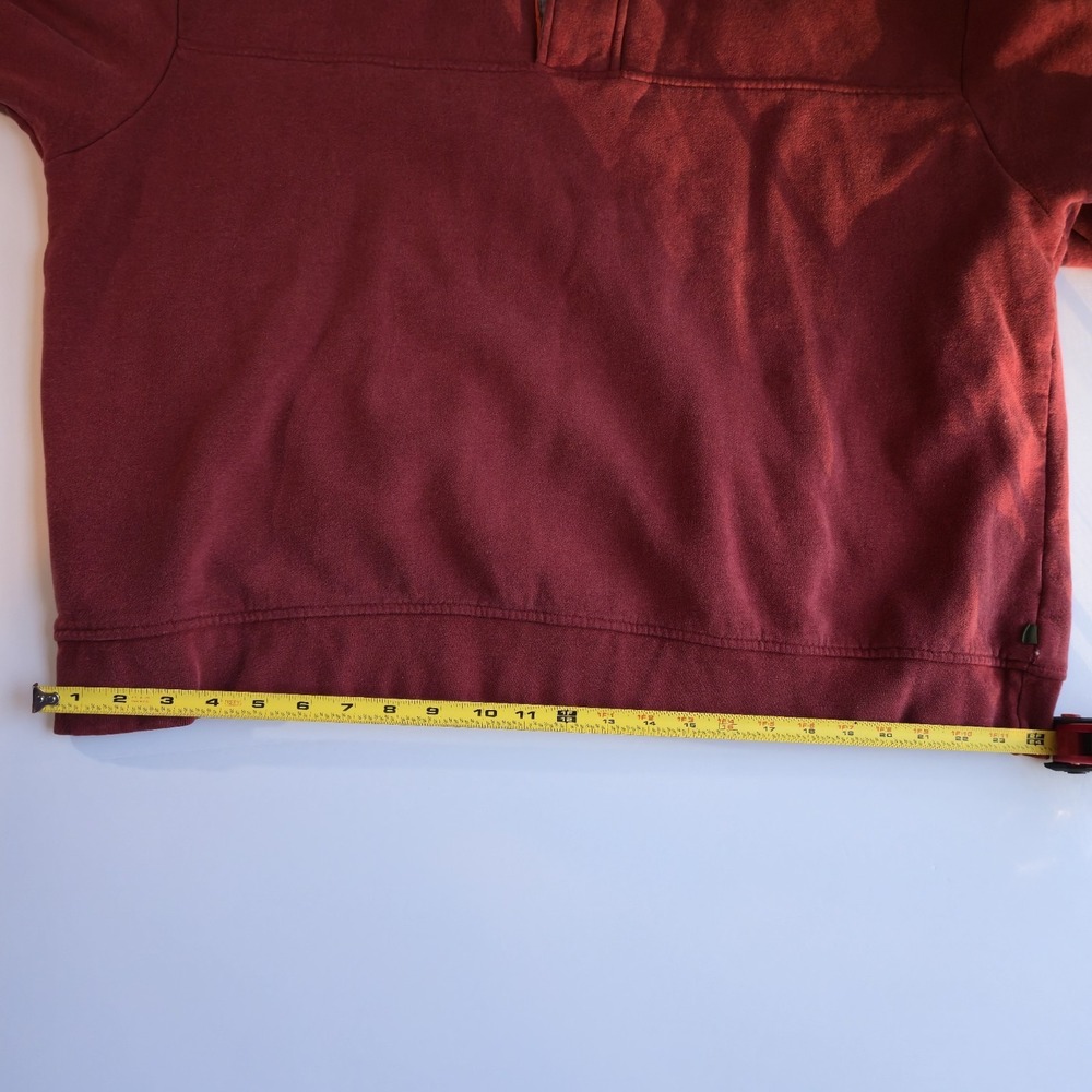 Orvis Men's Pullover Sweatshirt Pre-Owned Burgundy Red Quarter Zip SZ XXL - Picture 2 of 8